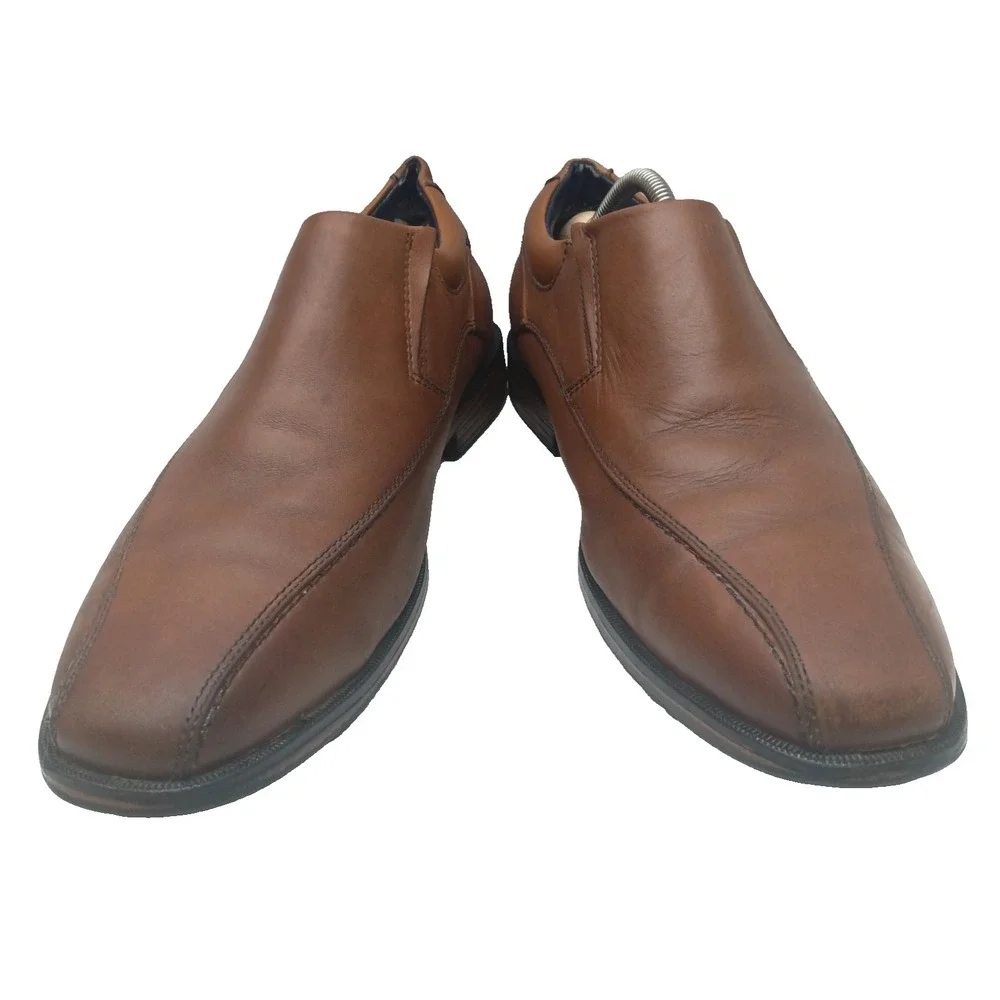 Dockers Men's Slip On Loafers Dress Shoes, Brown Leather, Size: 10.5‎